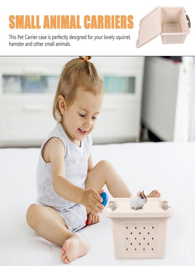 BUGUUYO Hamster Carrier Box Plastic Small Pet Transport Box Breathable Travel Carrier with Spacious Interior Easy to Clean for Hamsters and Small Animals - Image 3